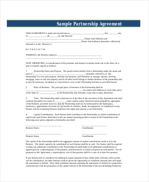 business partnership agreement contract1