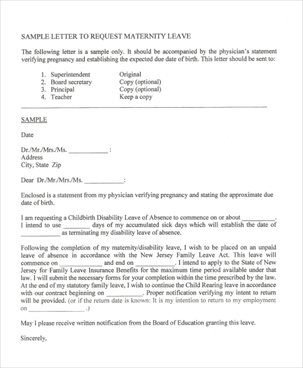 leave application letter format