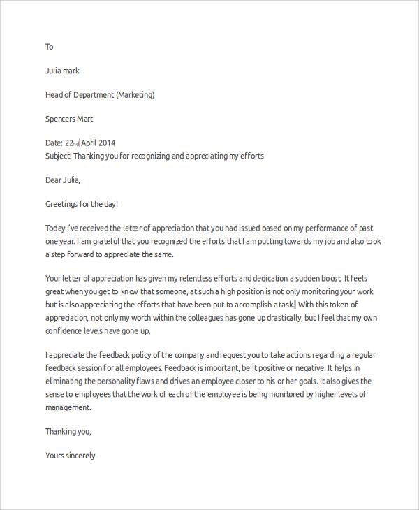 FREE 7+ Sample Professional Thank You Letter Templates in PDF | MS Word