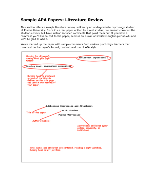 literature review example research paper