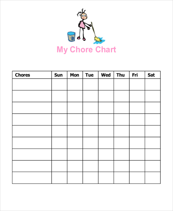 girl chore chart