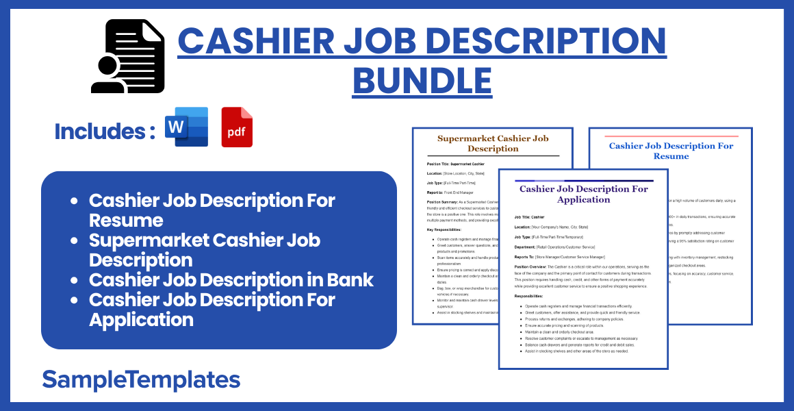 cashier job description bundle