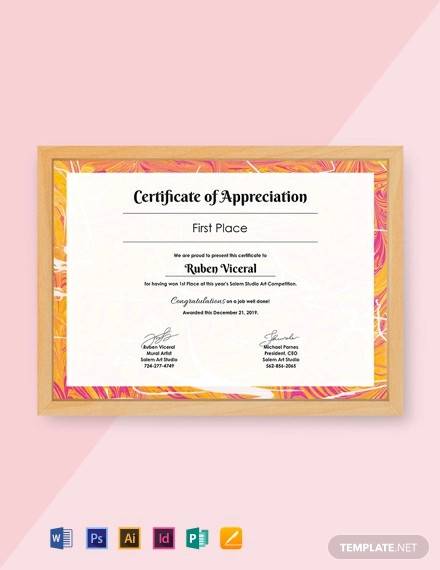 free appreciation certificate template