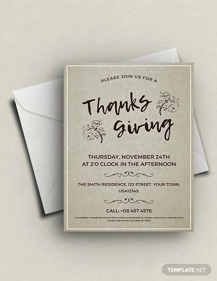 free printable thanksgiving invitation