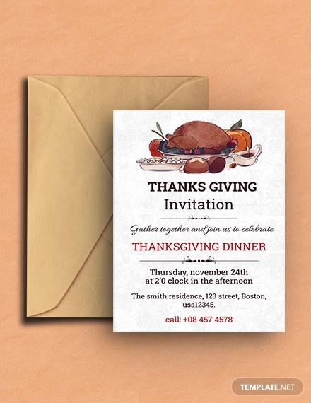 free thanksgiving dinner invitation template1