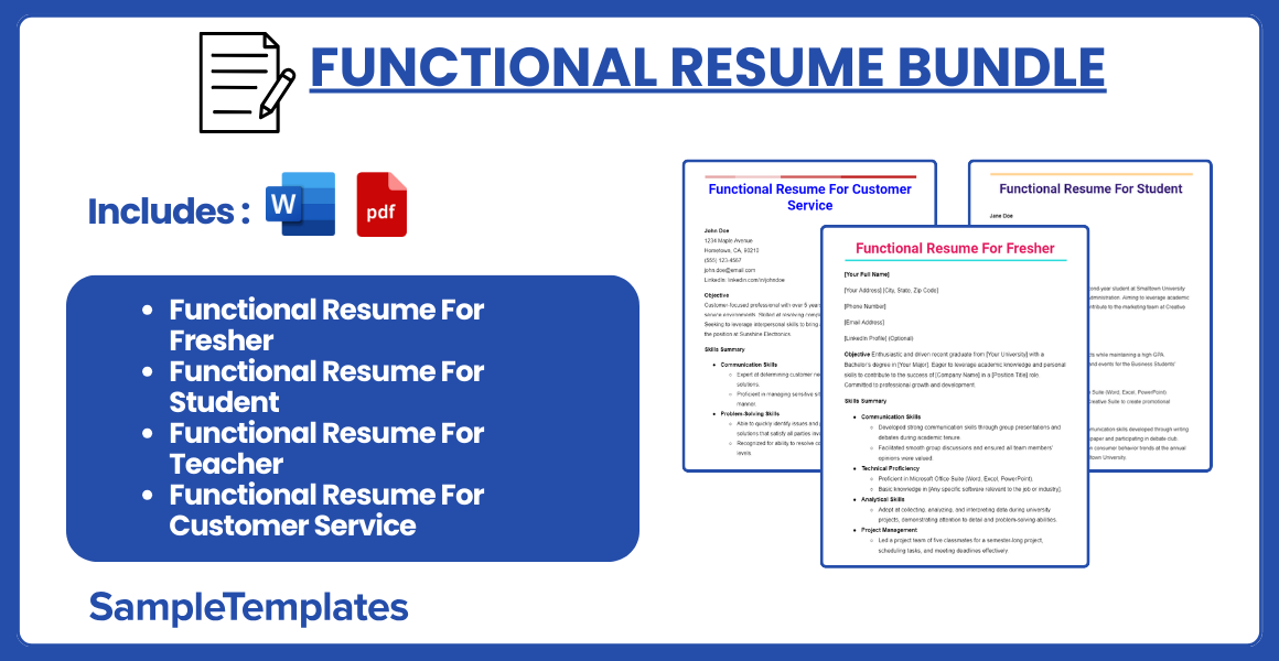 functional resume bundle