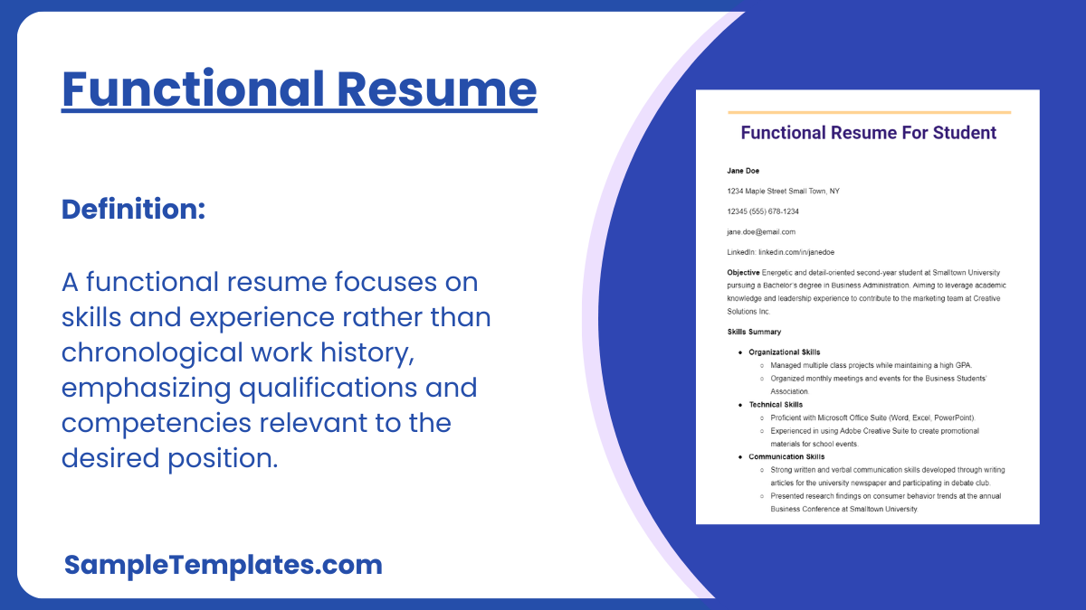 Functional Resume