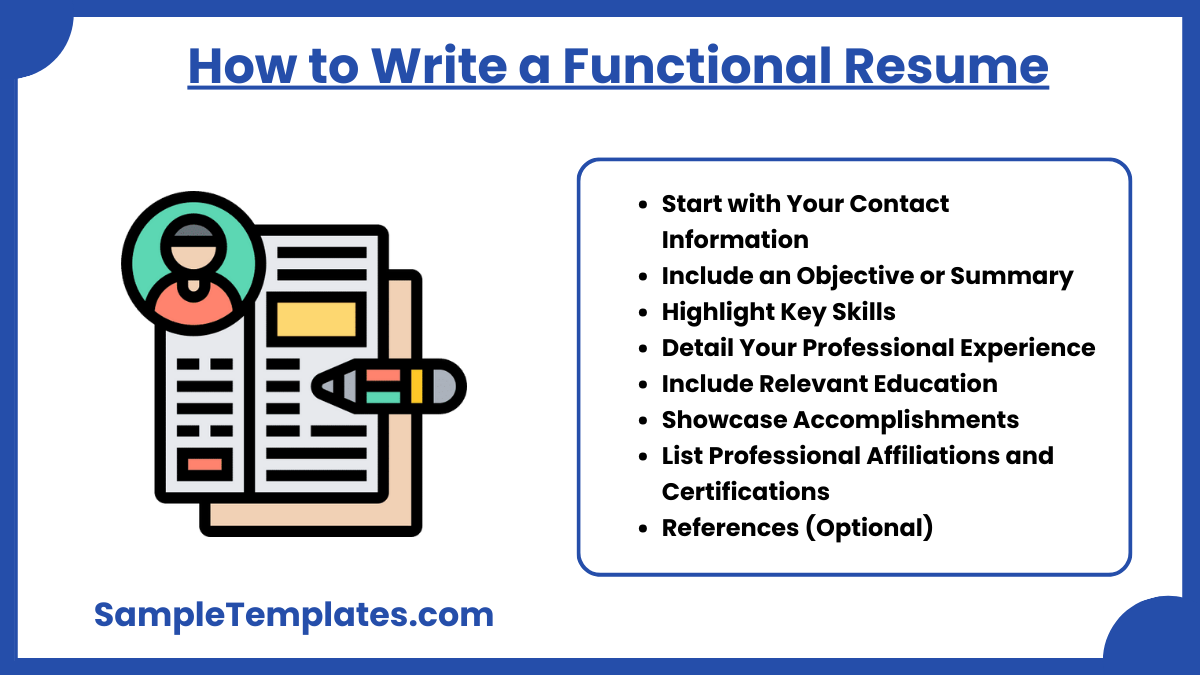 how to write a functional resume