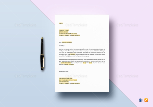 sample verification of employment and letter of recommendation template