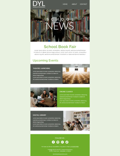 school email newsletter template