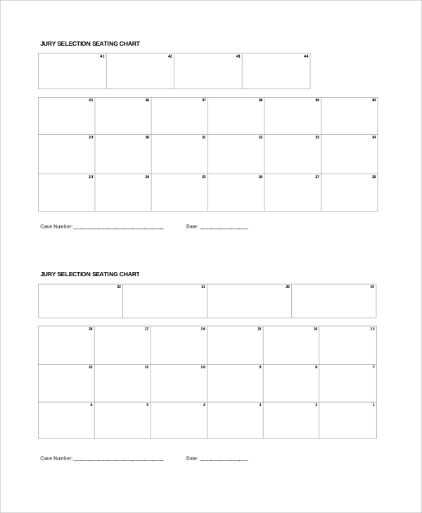 Sample Jury Seating Chart