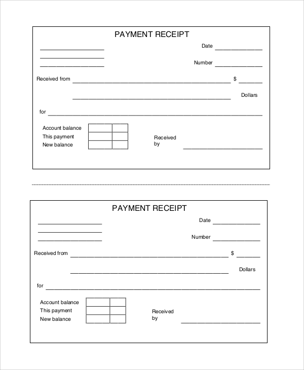 free 10 printable receipt templates in ms word pdf