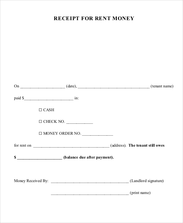 partial payment receipt sample pdf template