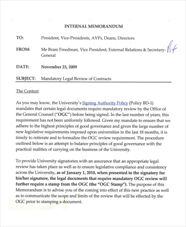 legal memo