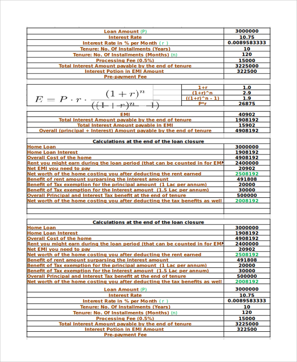 small business loan calculator in excel free download