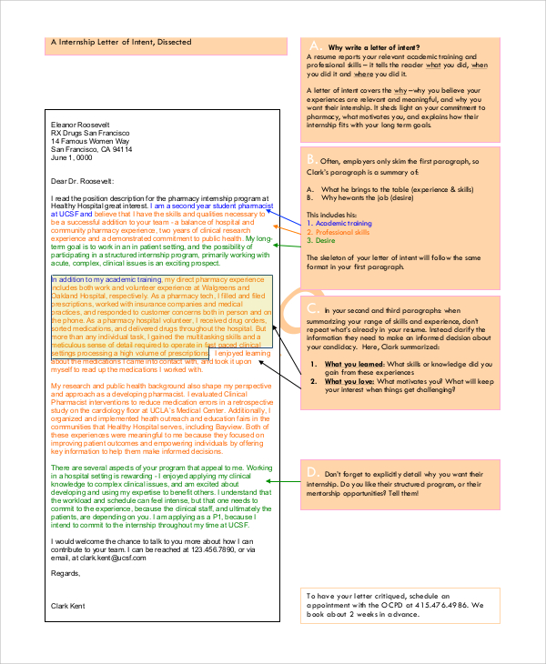 FREE 5+ Sample Internship Letter of Intent in PDF