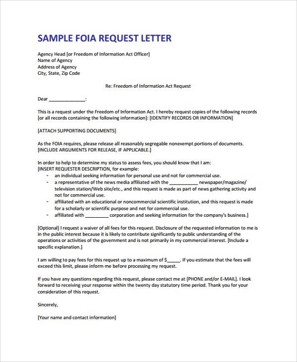 request letter format