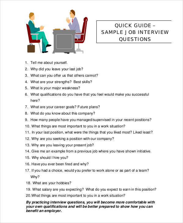 interview guide questions for research sample