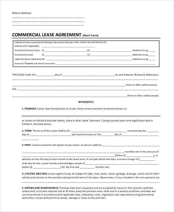 commercial land lease agreement