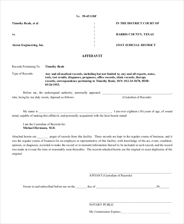 sample legal form