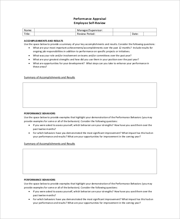 overall summary self evaluation