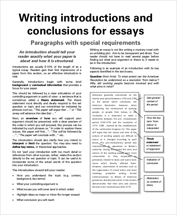 conclusions statement for essays