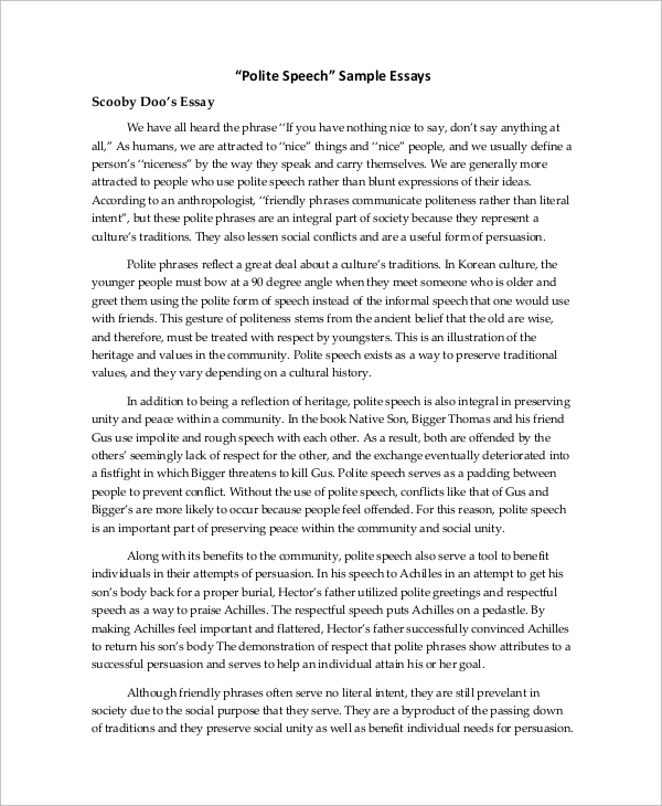 essay about free speech