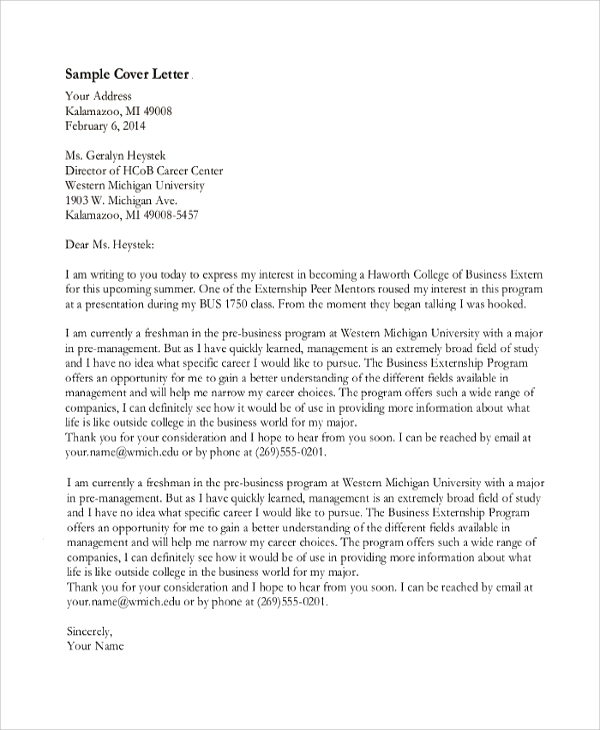 business application letter sample pdf