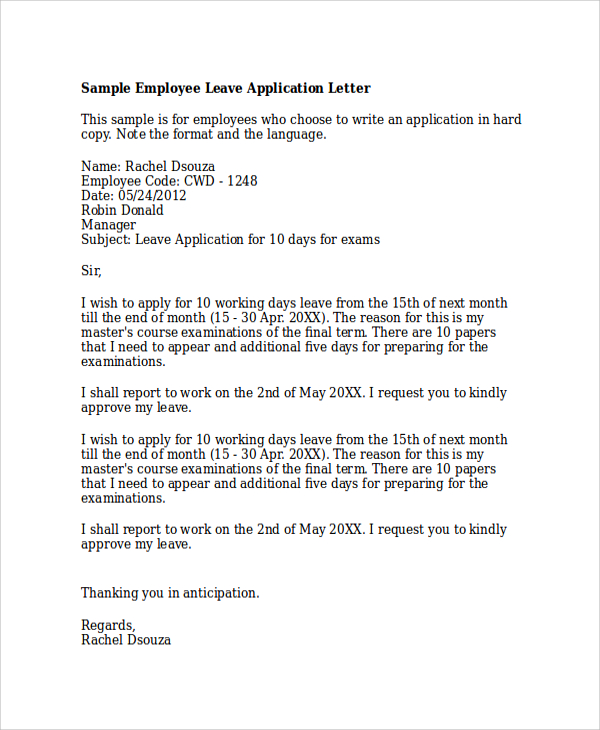 FREE 34+ Sample Application Letter Templates in PDF | MS Word