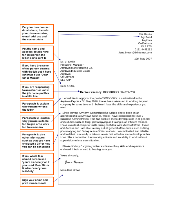 FREE 17+ Sample Application Letter Templates in PDF | MS Word