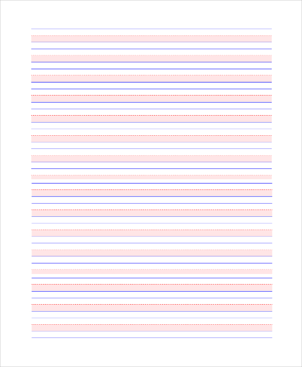 Tri Lined Paper Printable