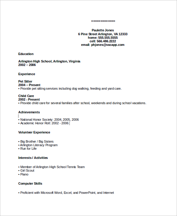 FREE 10+ Sample Resume Templates in MS Word  PDF  Excel