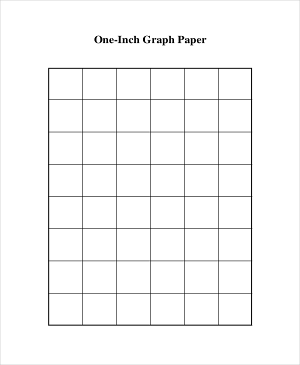 printable 1 inch graph paper