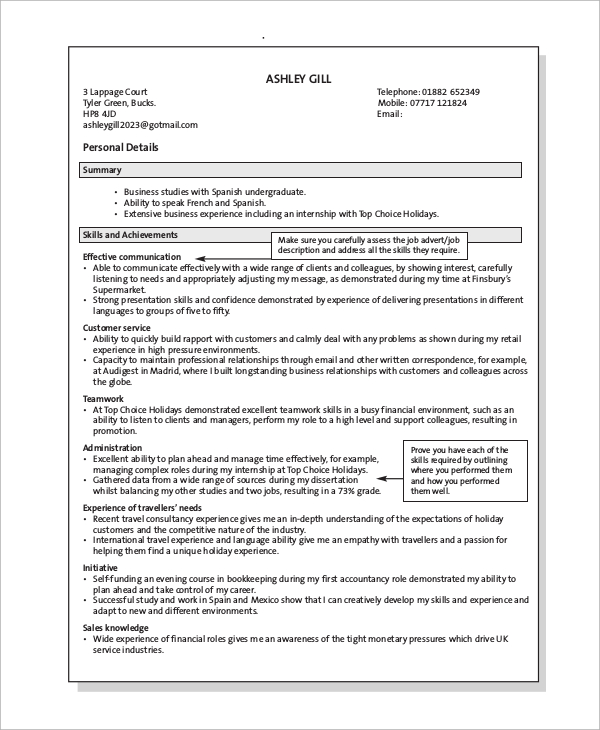 FREE 8+ Sample Customer Service Resume Templates in MS Word | PDF