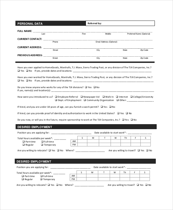 free-7-target-job-application-templates-in-pdf-ms-word