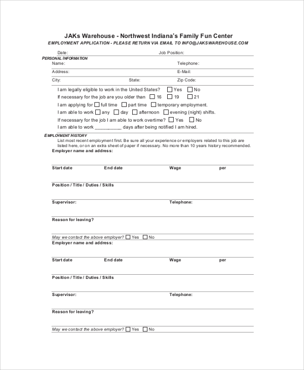 FREE 7 Target Job Application Templates In PDF MS Word