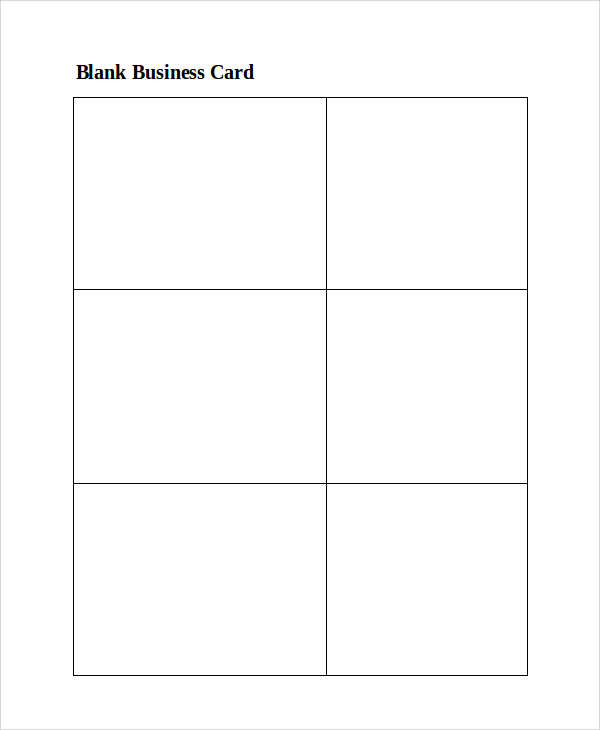 blank business card microsoft word
