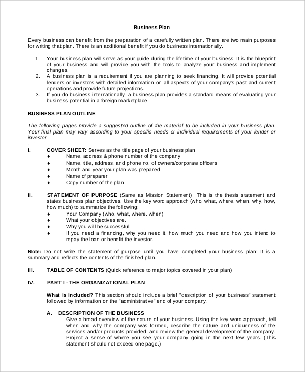 General business plan layout - webpresentation.web.fc2.com