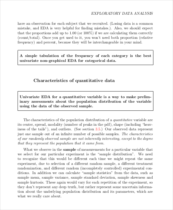 data analysis exploratory essay