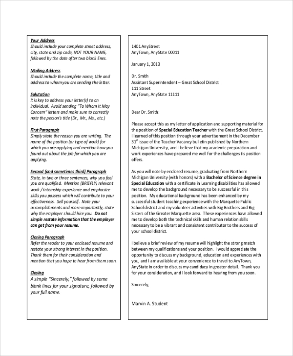 FREE 8+ Sample Cover Letter Templates in PDF | MS Word