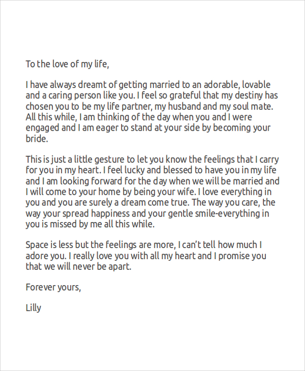 love letter to fiance