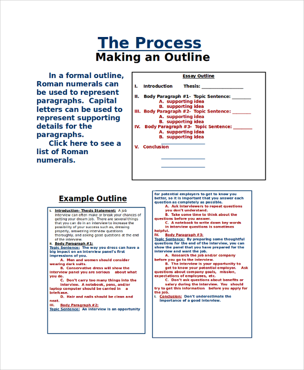 how to print an outline of the presentation