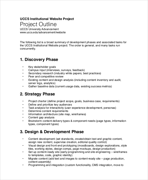 project outline sample