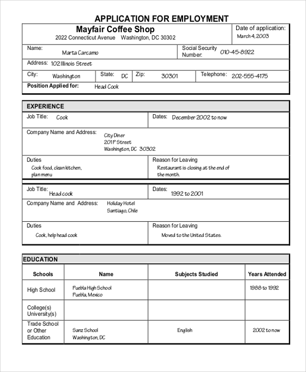 FREE 8+ Sample Job Resume Templates in MS Word | PDF