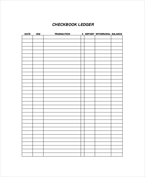 checkbook register large printable