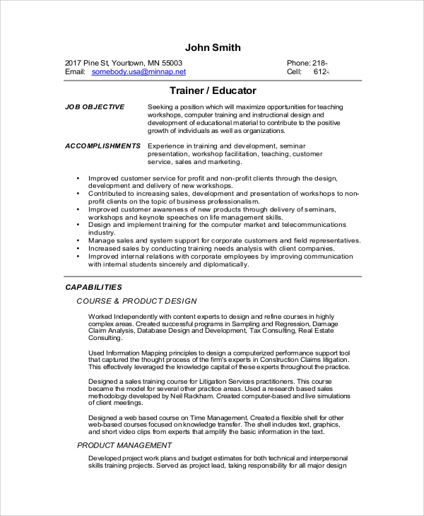 free download functional resume template