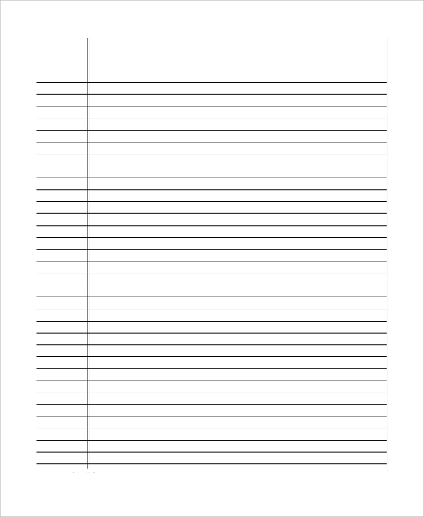 printable notebook paper