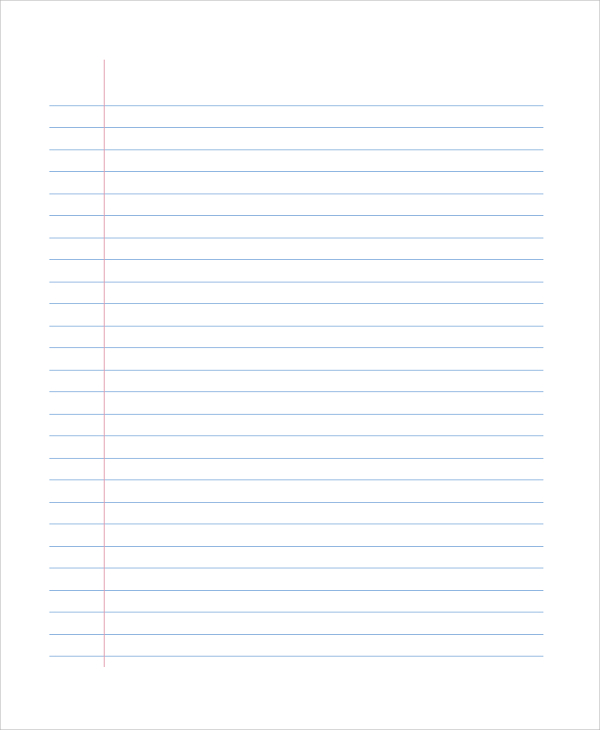blank notebook paper