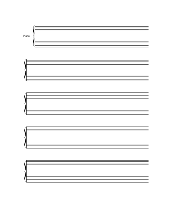 music notebook paper