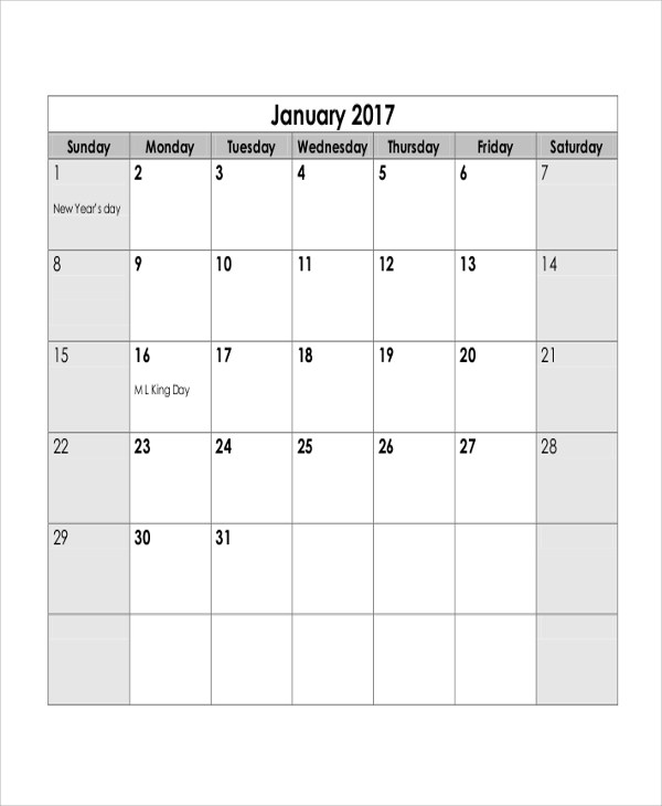 microsoft word month calendar template